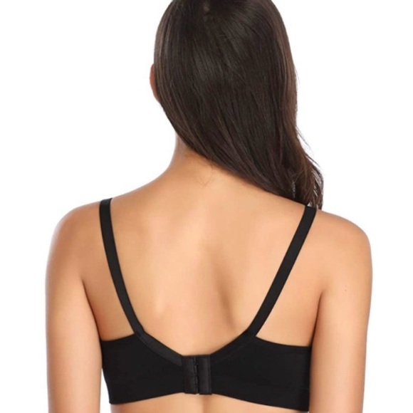 Baomosi Lot Of Two 2 Wire Free Nursing Bras Sz M Black Grey Motherhood Maternity - Picture 11 of 11